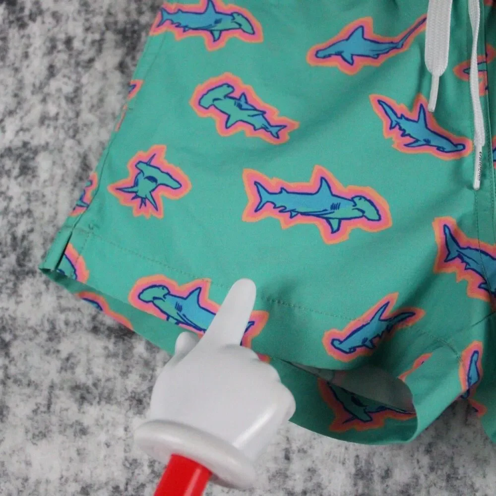 Chubbies Boys Size XS 6/7 The Apex Swimmers Hammerhead Shark Swim Shorts Lined